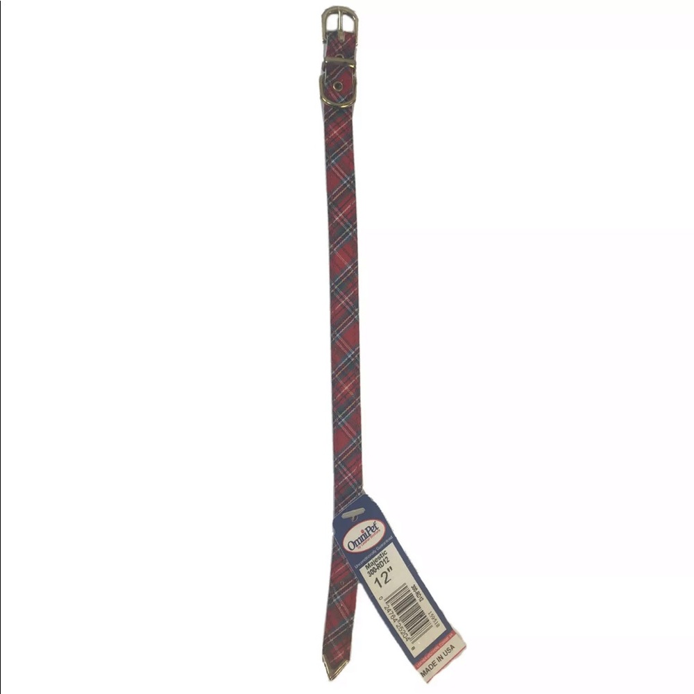 Omnipet Dog Pet Animal Collar Plaid Gold 12”
